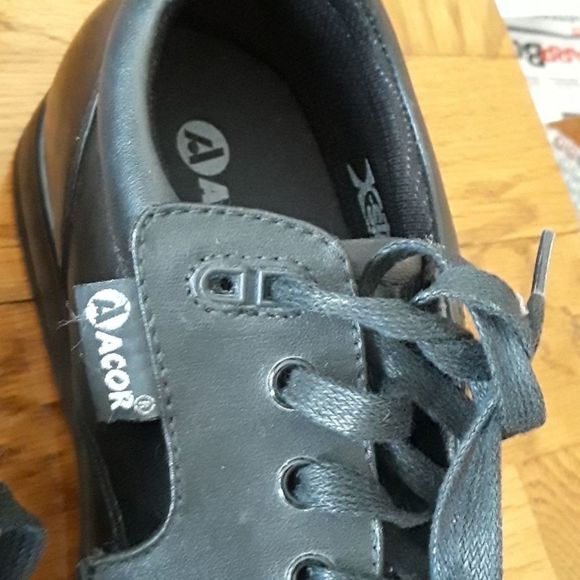 Diabetic Leather Shoes Black - Picture 6 of 8